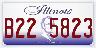IL license plate B225823