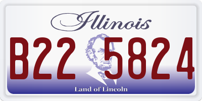 IL license plate B225824
