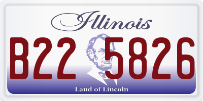 IL license plate B225826