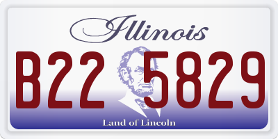 IL license plate B225829