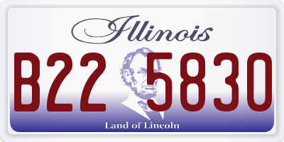 IL license plate B225830