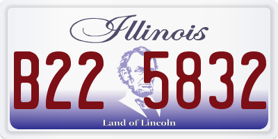 IL license plate B225832