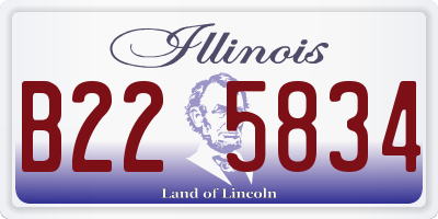 IL license plate B225834