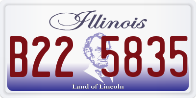 IL license plate B225835