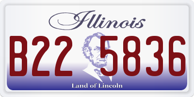 IL license plate B225836