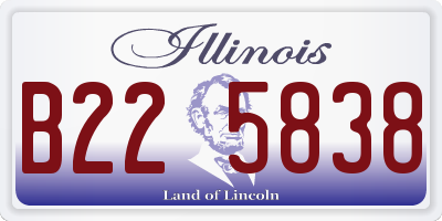 IL license plate B225838