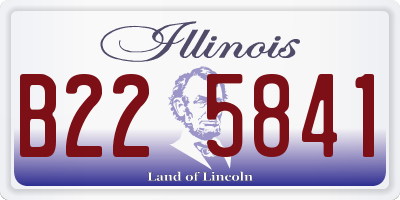IL license plate B225841