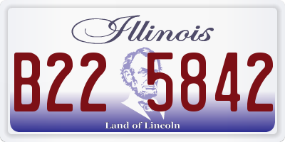 IL license plate B225842