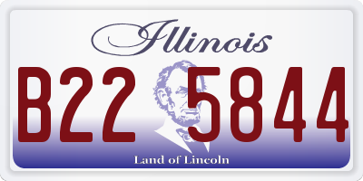 IL license plate B225844