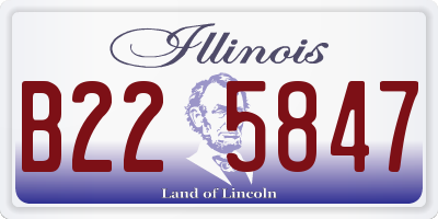IL license plate B225847