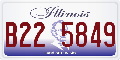 IL license plate B225849