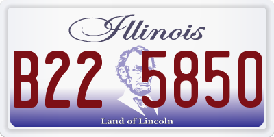 IL license plate B225850