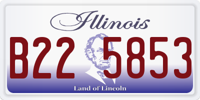 IL license plate B225853