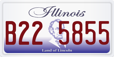 IL license plate B225855