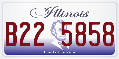 IL license plate B225858