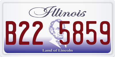 IL license plate B225859