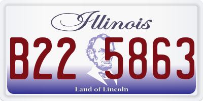 IL license plate B225863