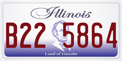 IL license plate B225864