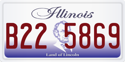 IL license plate B225869