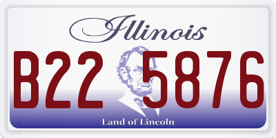 IL license plate B225876