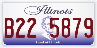 IL license plate B225879