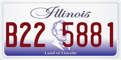 IL license plate B225881
