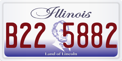 IL license plate B225882
