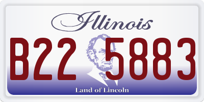 IL license plate B225883