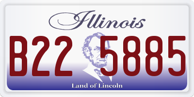 IL license plate B225885