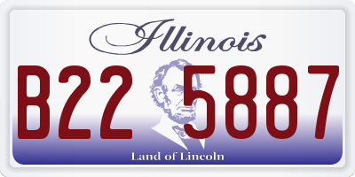 IL license plate B225887