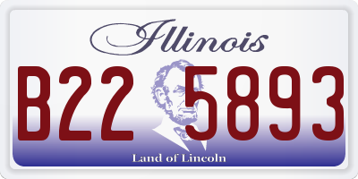 IL license plate B225893