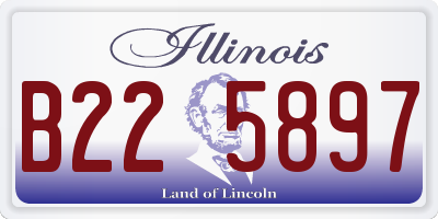 IL license plate B225897