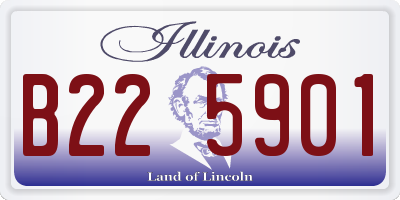 IL license plate B225901