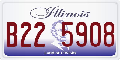 IL license plate B225908
