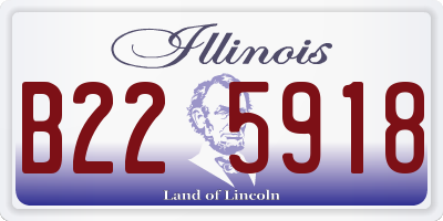 IL license plate B225918