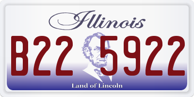 IL license plate B225922