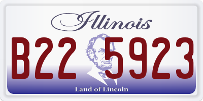IL license plate B225923