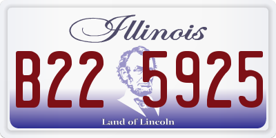 IL license plate B225925