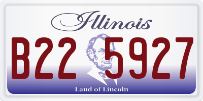 IL license plate B225927