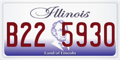 IL license plate B225930