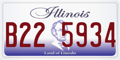 IL license plate B225934
