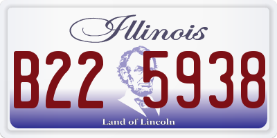 IL license plate B225938