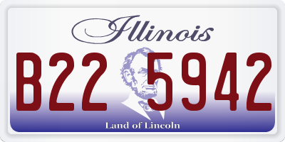 IL license plate B225942
