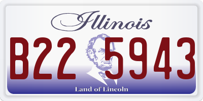 IL license plate B225943