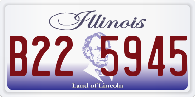 IL license plate B225945