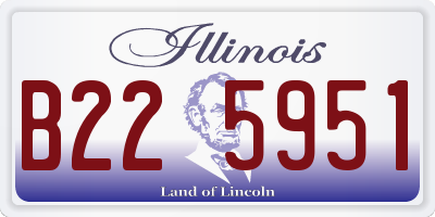IL license plate B225951