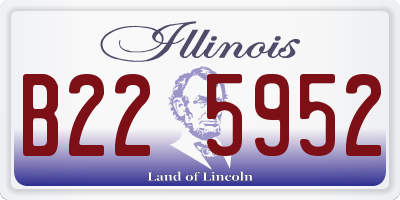 IL license plate B225952