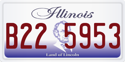 IL license plate B225953