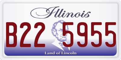 IL license plate B225955