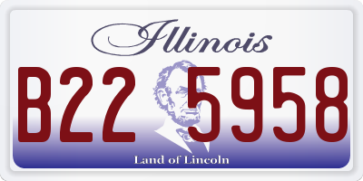 IL license plate B225958